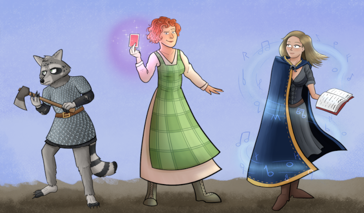 Racoune, Marie et Julia par [Psycho Manatee](https://psychomanatee.com/)